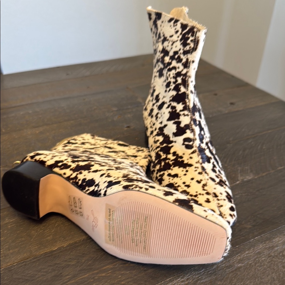 J. Crew Black and White Ankle Booties